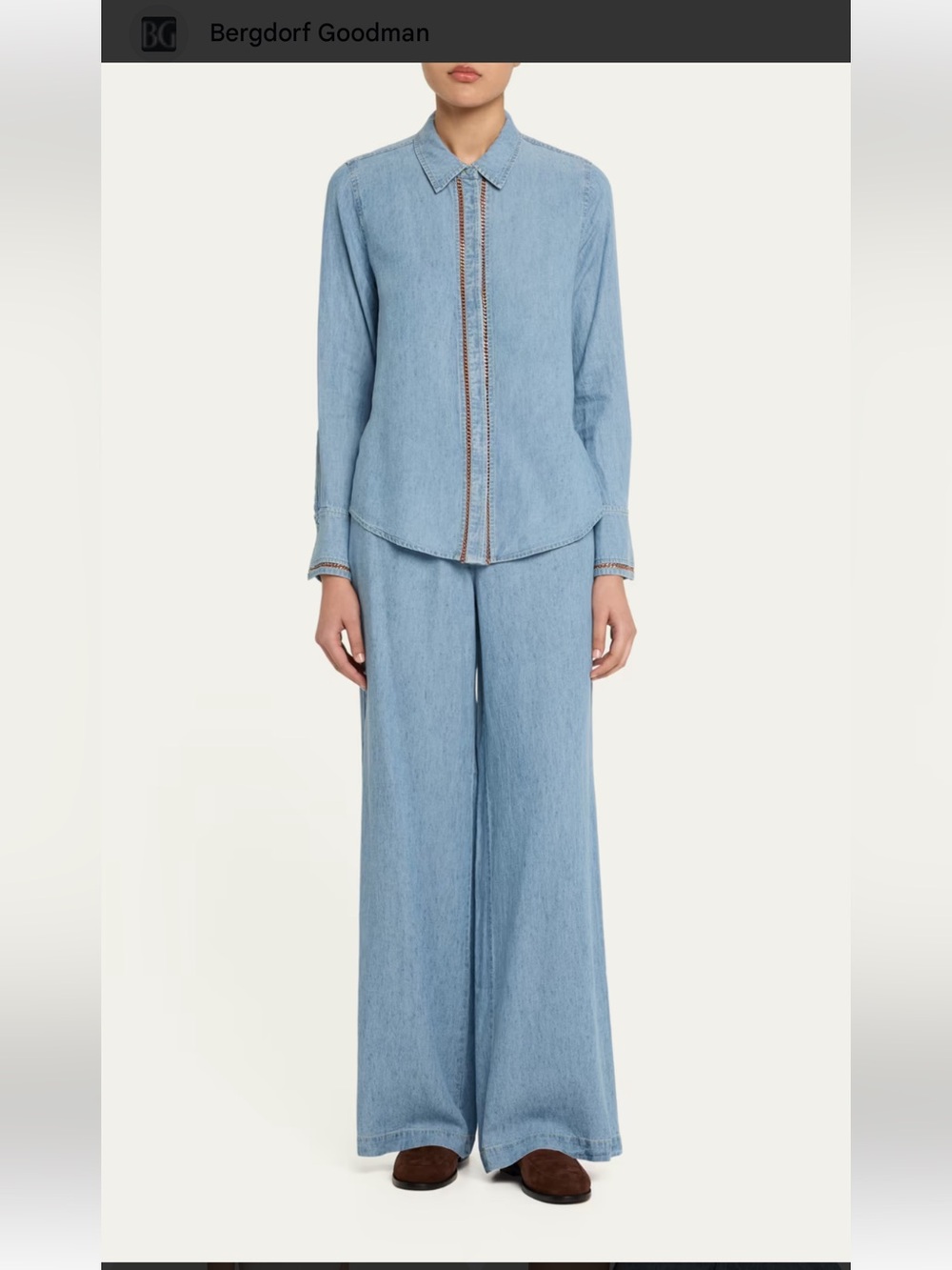 Kobi Halperin Wide Leg Claude pants  in Light Blue